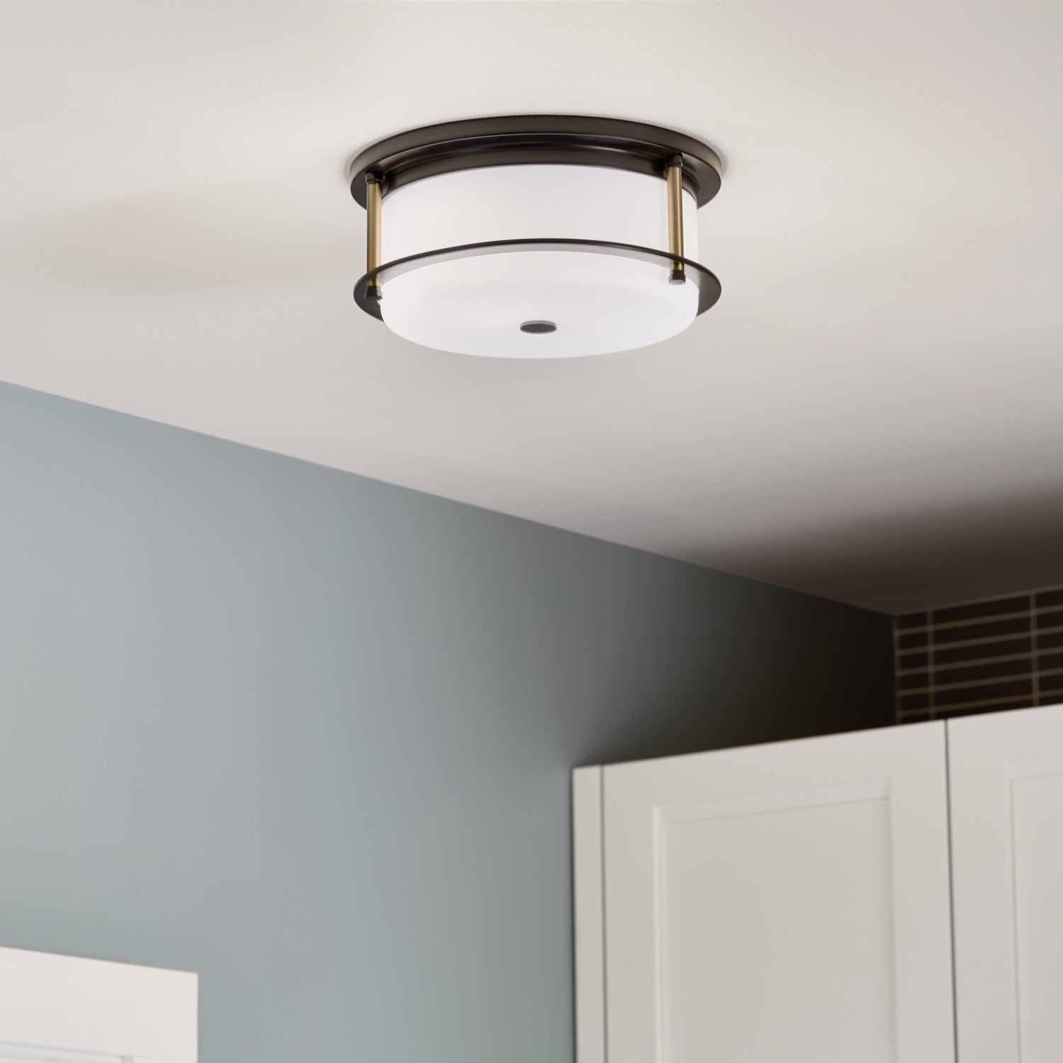 Kichler - 52595BKCPZ - Two Light Flush Mount - Brit - Black