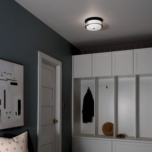 Kichler - 52595BKCPZ - Two Light Flush Mount - Brit - Black