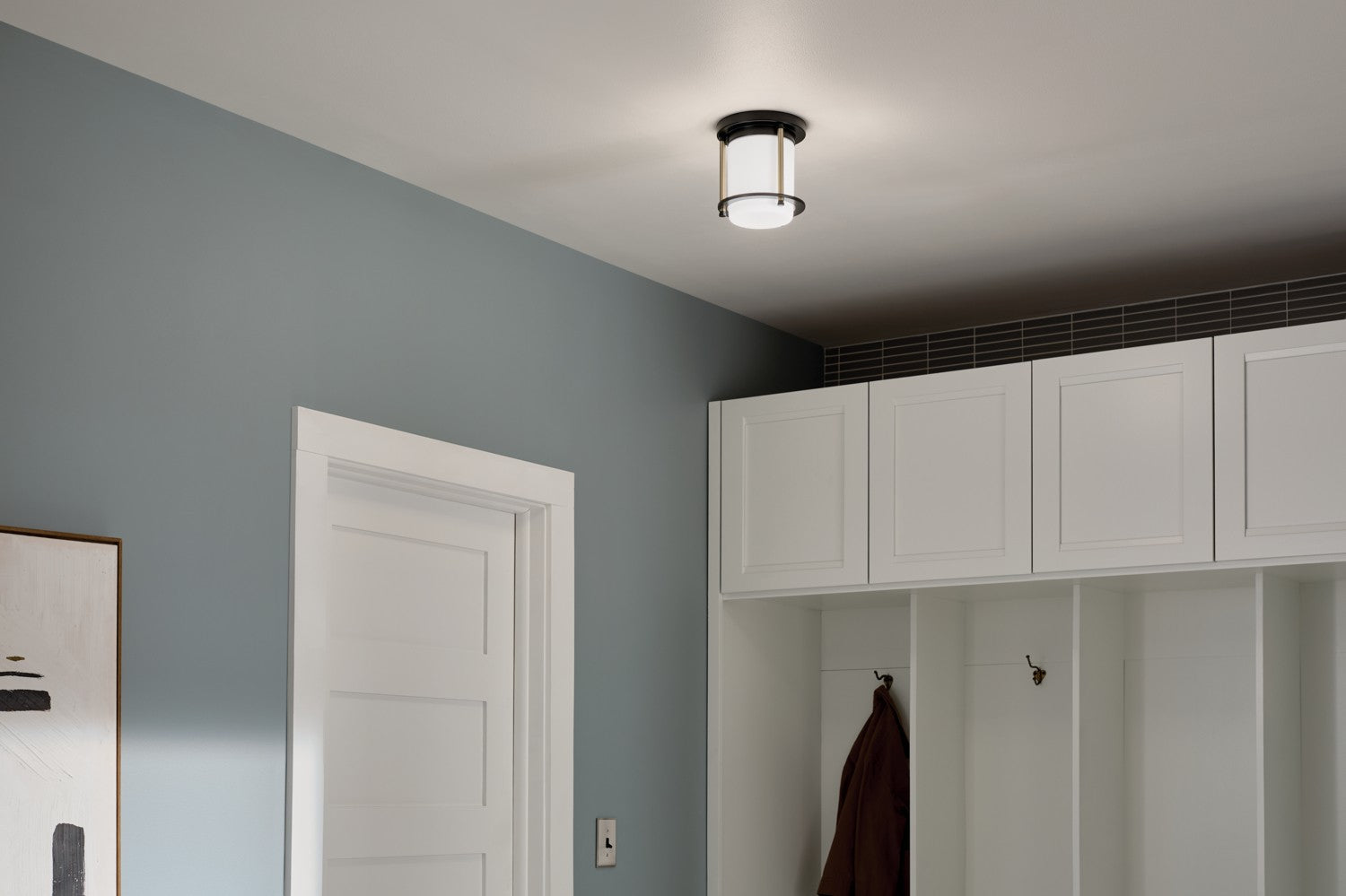 Kichler - 52596BKCPZ - One Light Flush Mount - Brit - Black