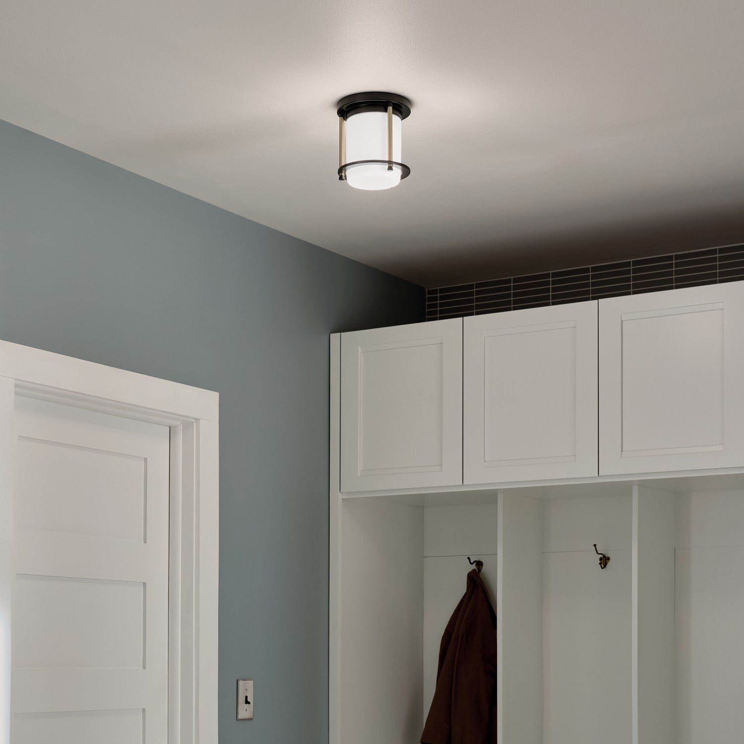 Kichler - 52596BKCPZ - One Light Flush Mount - Brit - Black