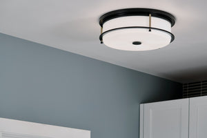 Kichler - 52597BKCPZ - Four Light Flush Mount - Brit - Black