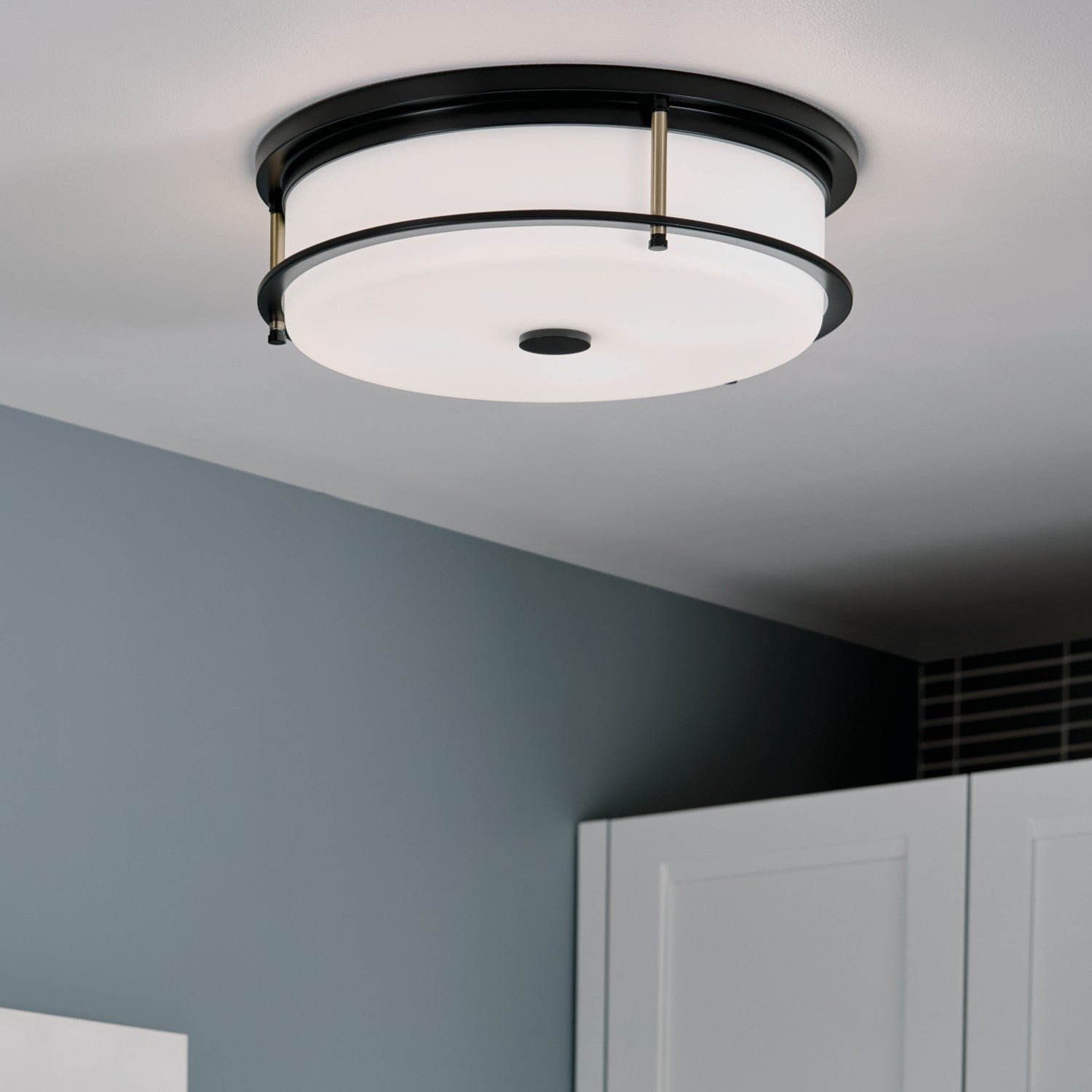 Kichler - 52597BKCPZ - Four Light Flush Mount - Brit - Black