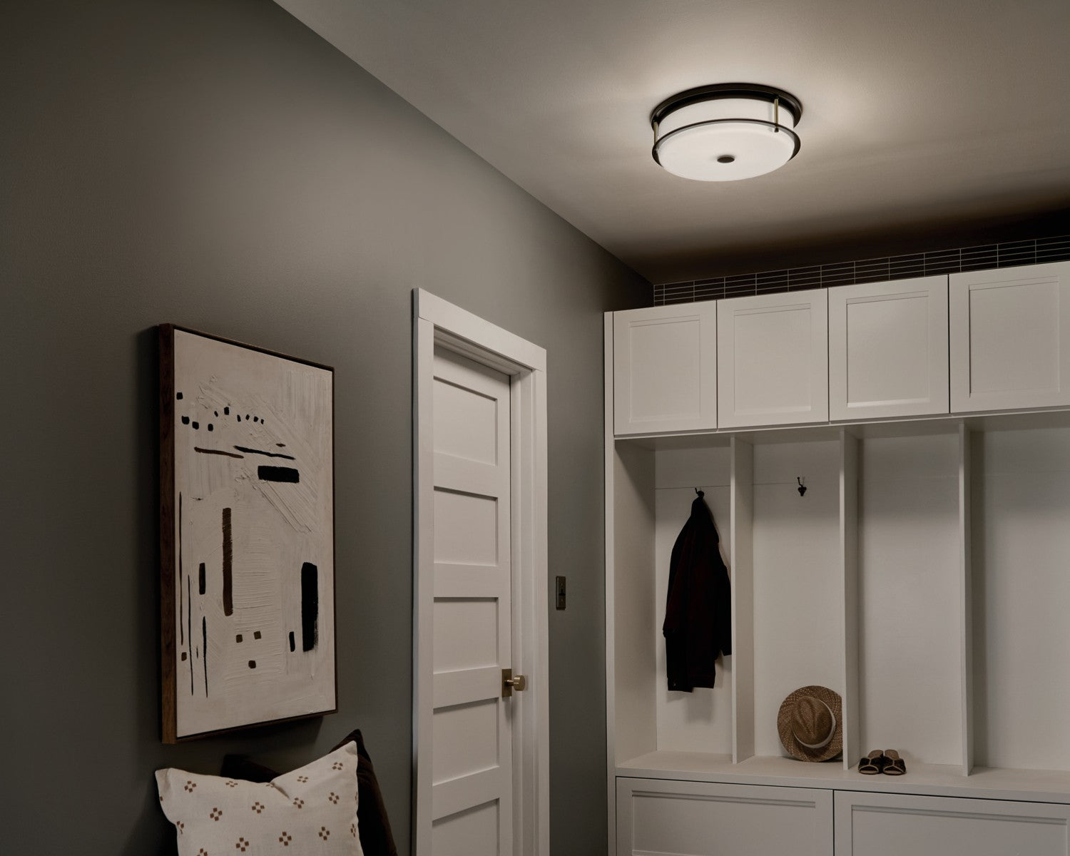 Kichler - 52597BKCPZ - Four Light Flush Mount - Brit - Black