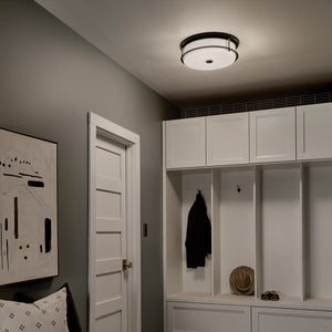 Kichler - 52597BKCPZ - Four Light Flush Mount - Brit - Black