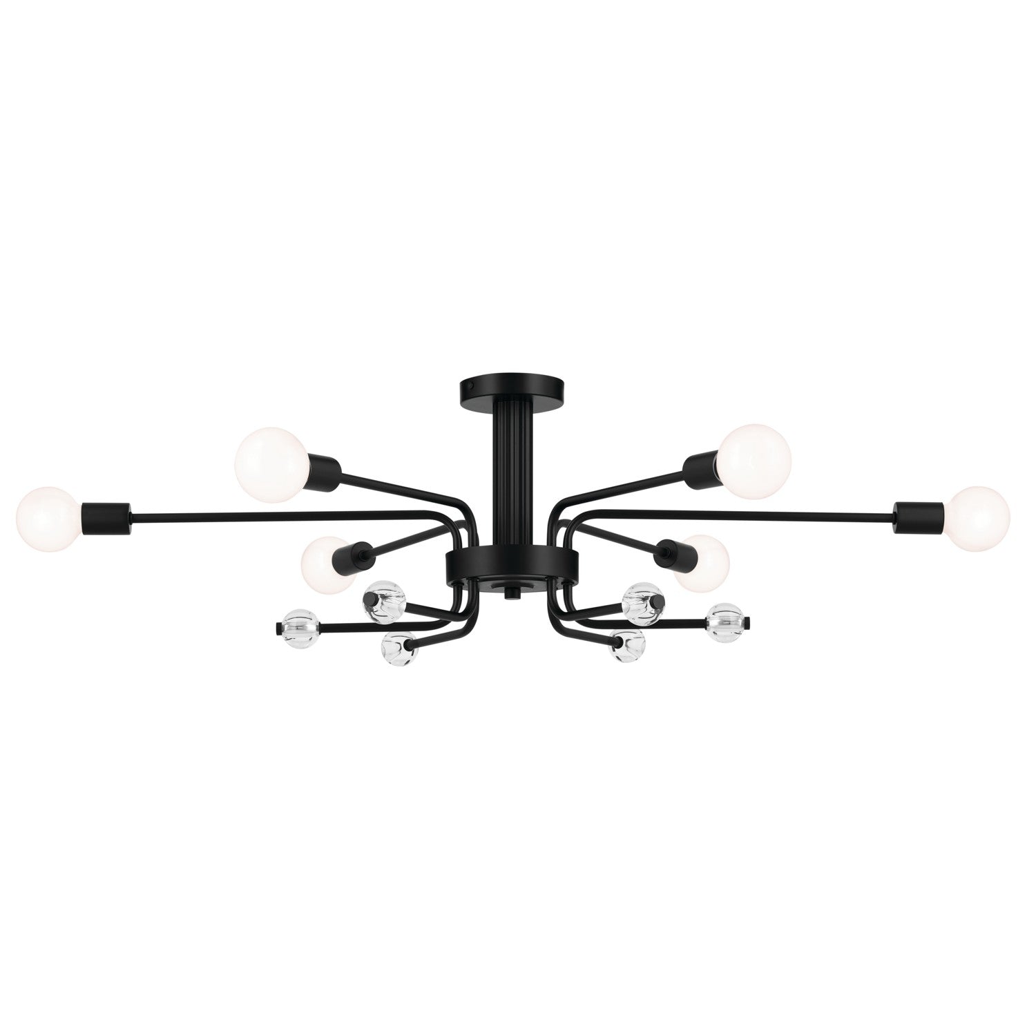 Kichler - 52602BK - Six Light Semi Flush Mount - Ocala - Black