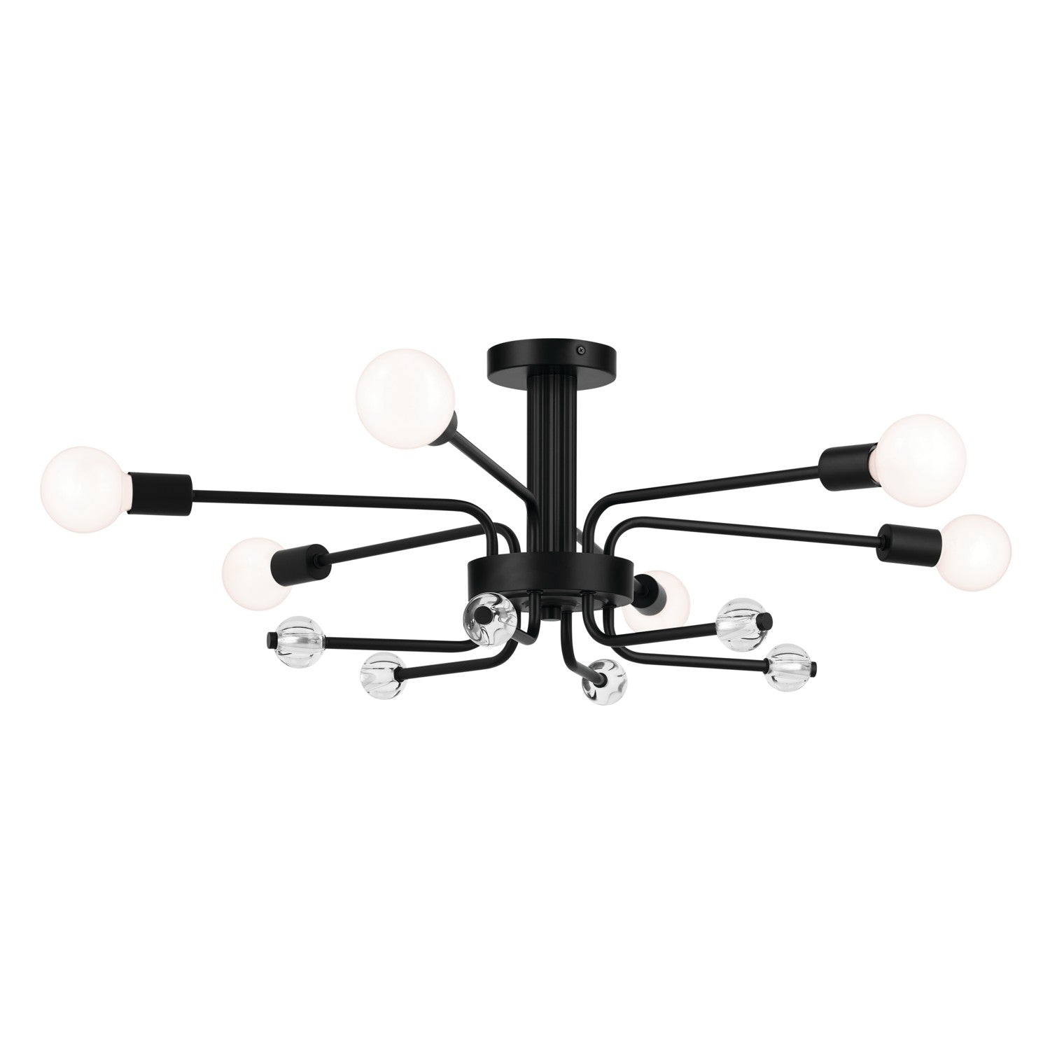 Kichler - 52602BK - Six Light Semi Flush Mount - Ocala - Black