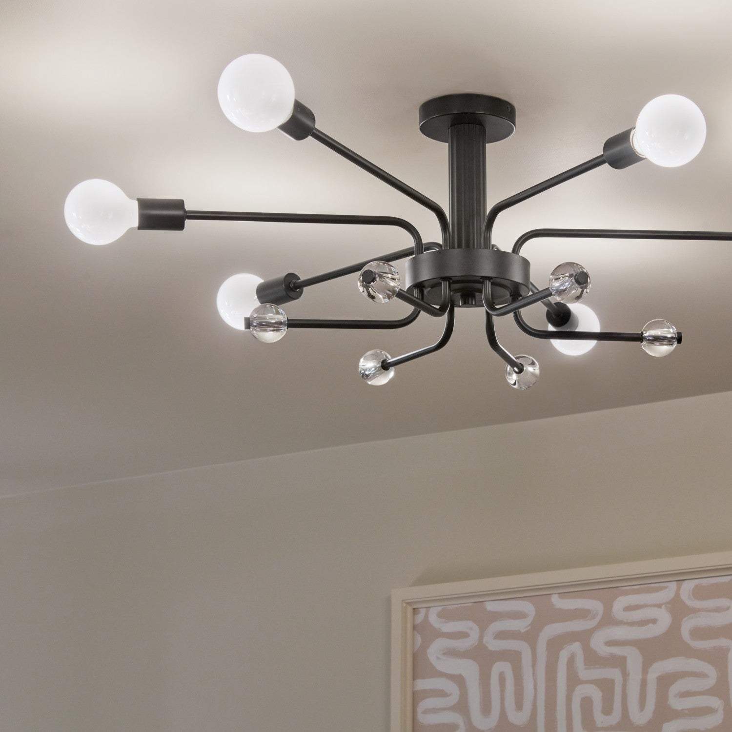 Kichler - 52602BK - Six Light Semi Flush Mount - Ocala - Black