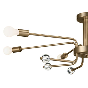 Kichler - 52602CPZ - Six Light Semi Flush Mount - Ocala - Champagne Bronze