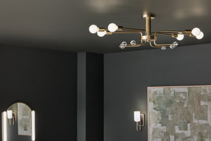 Kichler - 52602CPZ - Six Light Semi Flush Mount - Ocala - Champagne Bronze