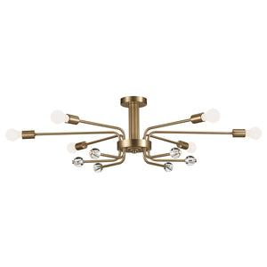 Kichler - 52602CPZ - Six Light Semi Flush Mount - Ocala - Champagne Bronze