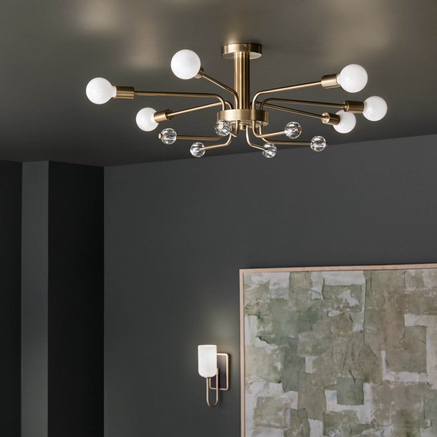 Kichler - 52602CPZ - Six Light Semi Flush Mount - Ocala - Champagne Bronze