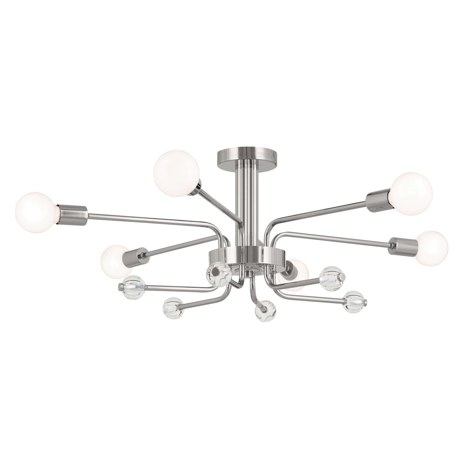 Kichler - 52602PN - Six Light Semi Flush Mount - Ocala - Polished Nickel