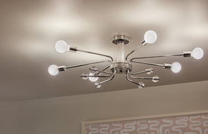 Kichler - 52602PN - Six Light Semi Flush Mount - Ocala - Polished Nickel