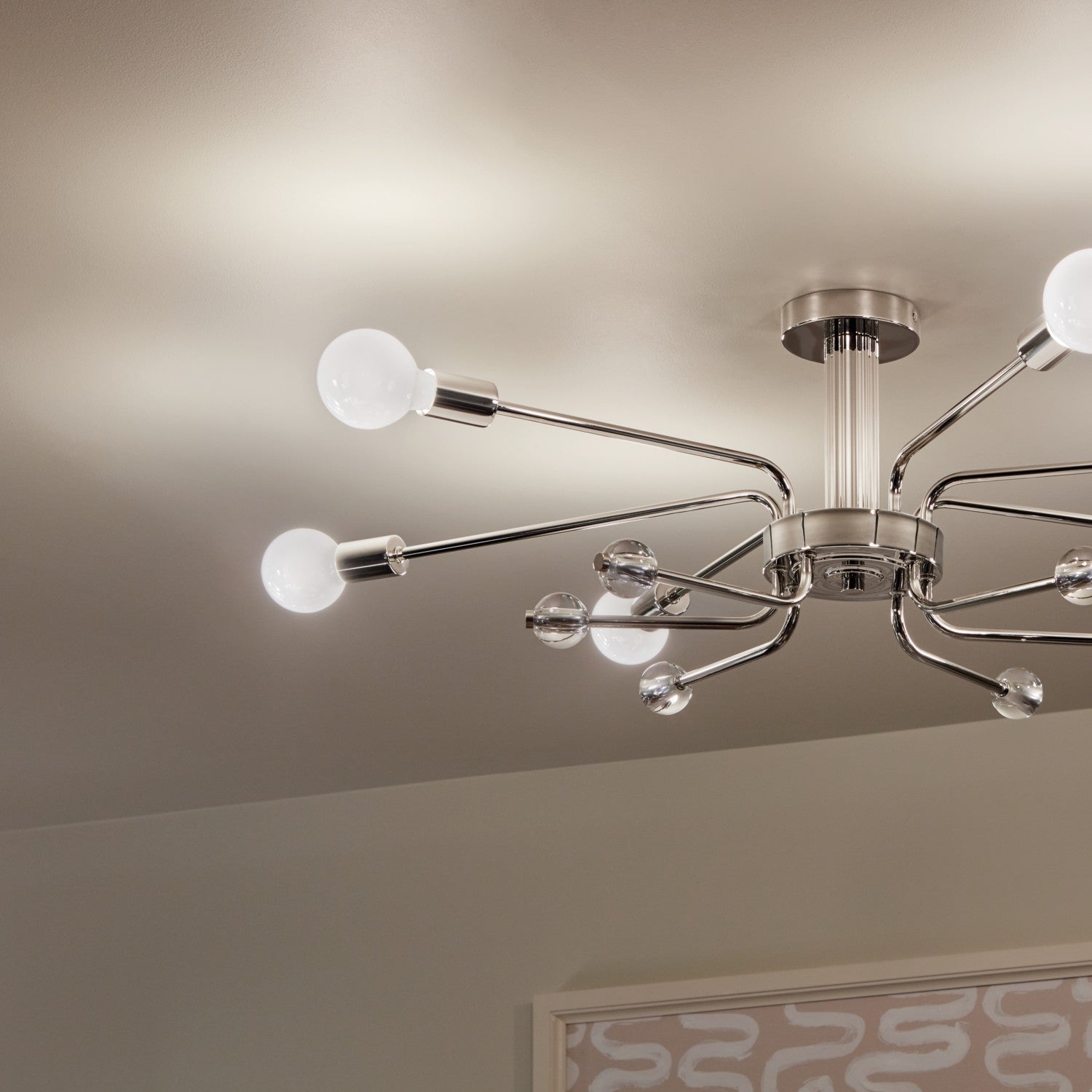 Kichler - 52602PN - Six Light Semi Flush Mount - Ocala - Polished Nickel