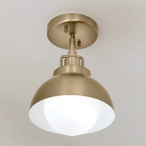 Kichler - 52601CPZ - One Light Semi Flush Mount - Niva - Champagne Bronze