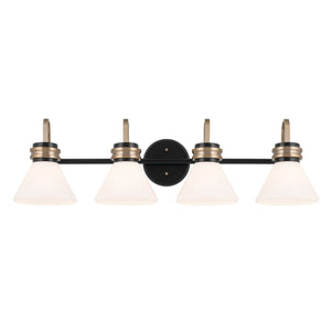 Kichler - 55156BK - Four Light Bath - Farum - Black