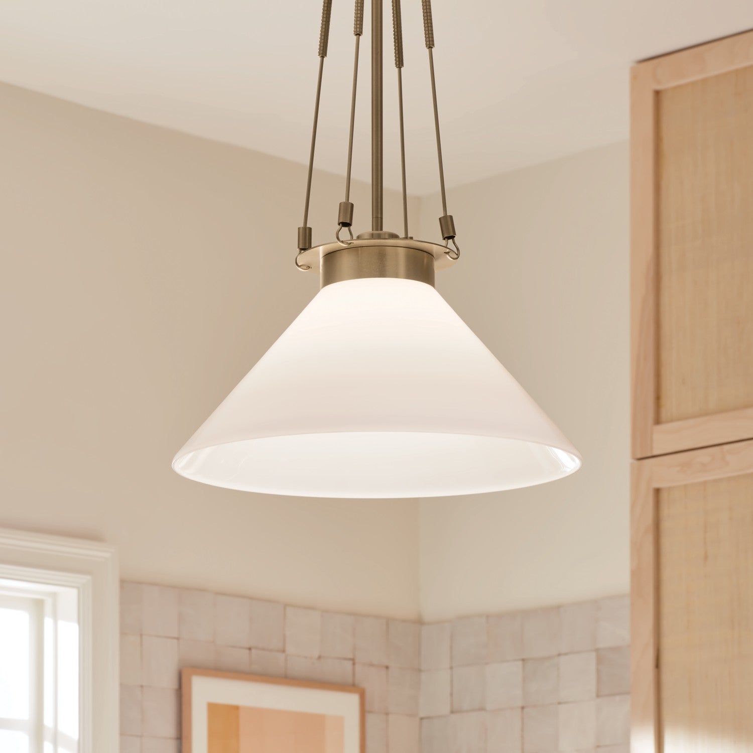 Kichler - 52581CPZ - One Light Pendant - Albers - Champagne Bronze