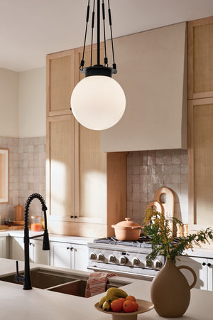 Kichler - 52582BK - One Light Pendant - Albers - Black