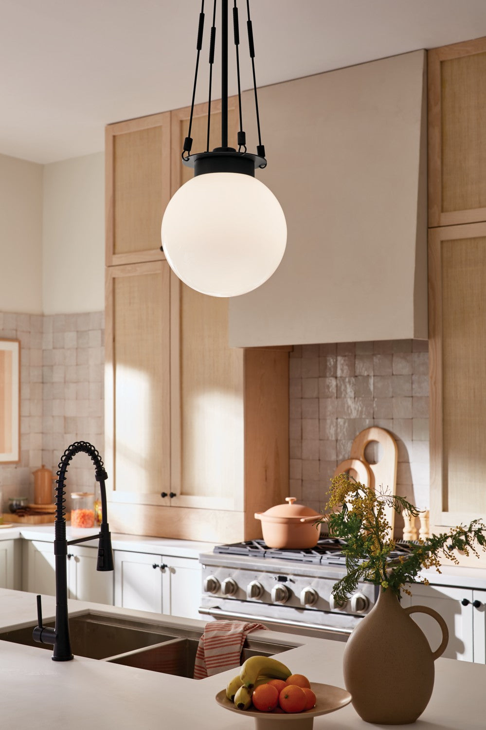 Kichler - 52582BK - One Light Pendant - Albers - Black