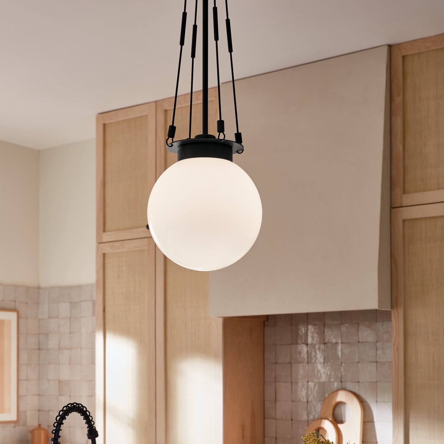 Kichler - 52582BK - One Light Pendant - Albers - Black