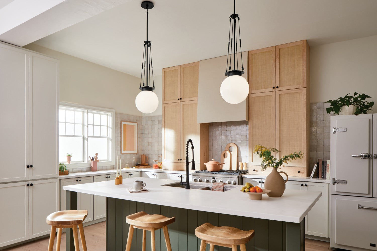Kichler - 52582BK - One Light Pendant - Albers - Black