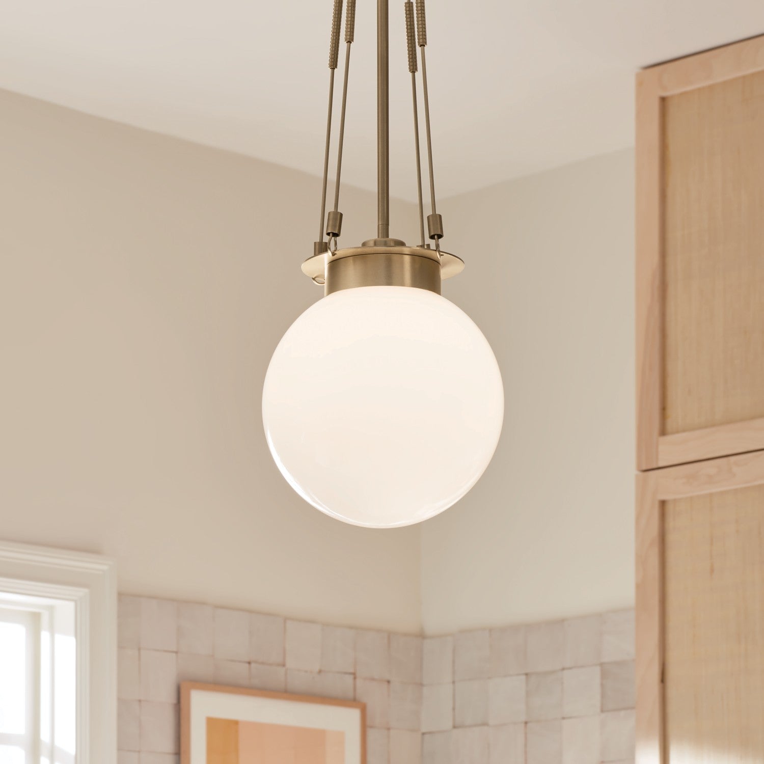 Kichler - 52582CPZ - One Light Pendant - Albers - Champagne Bronze