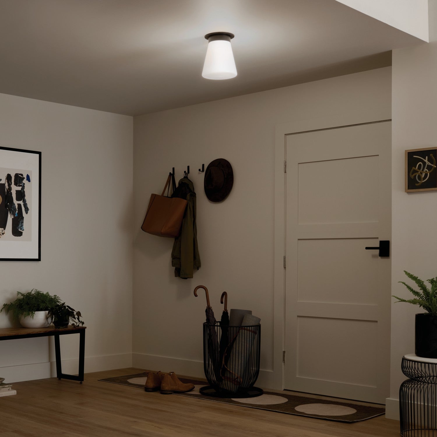Kichler - 52585BK - One Light Flush Mount - Albers - Black