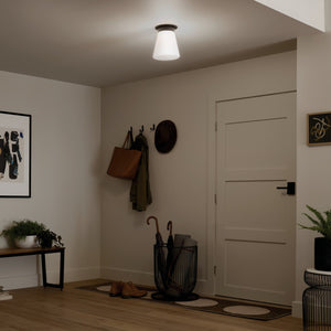 Kichler - 52585BK - One Light Flush Mount - Albers - Black
