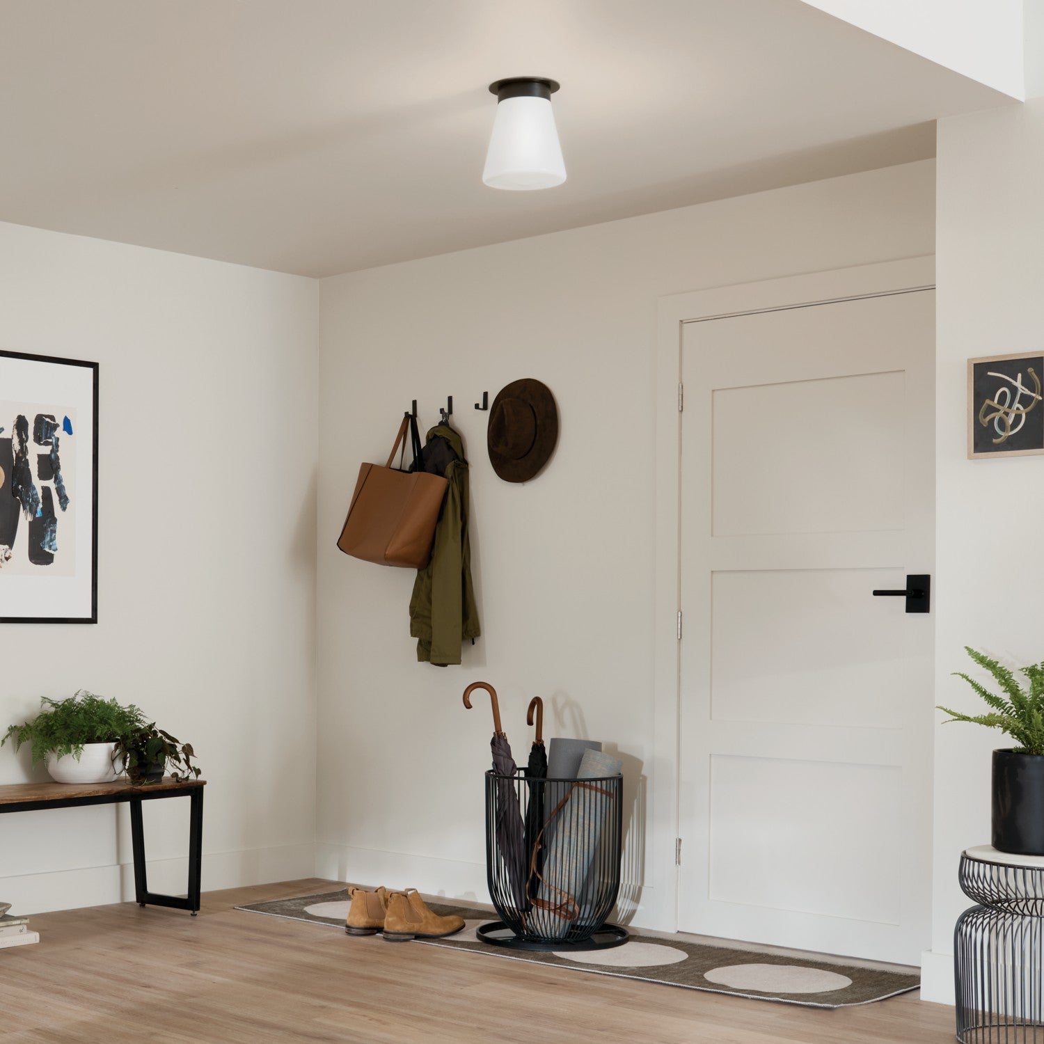 Kichler - 52585BK - One Light Flush Mount - Albers - Black