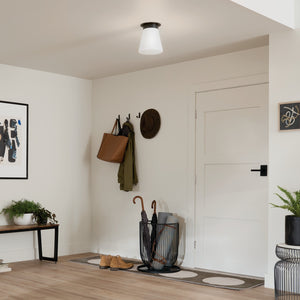 Kichler - 52585BK - One Light Flush Mount - Albers - Black