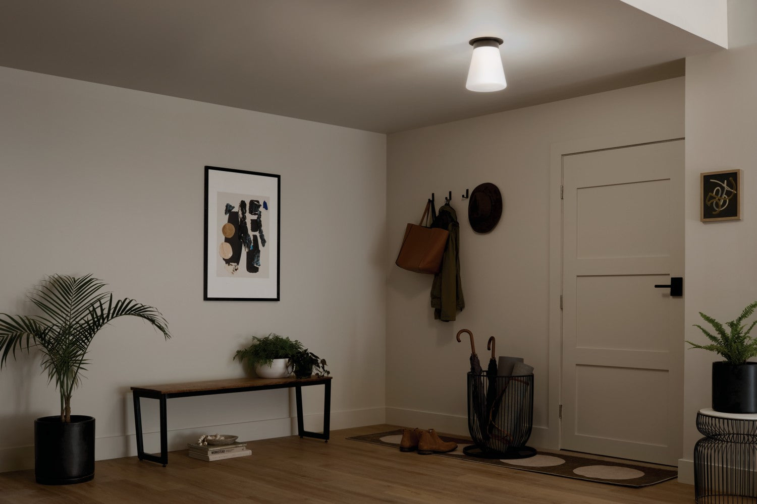 Kichler - 52585BK - One Light Flush Mount - Albers - Black