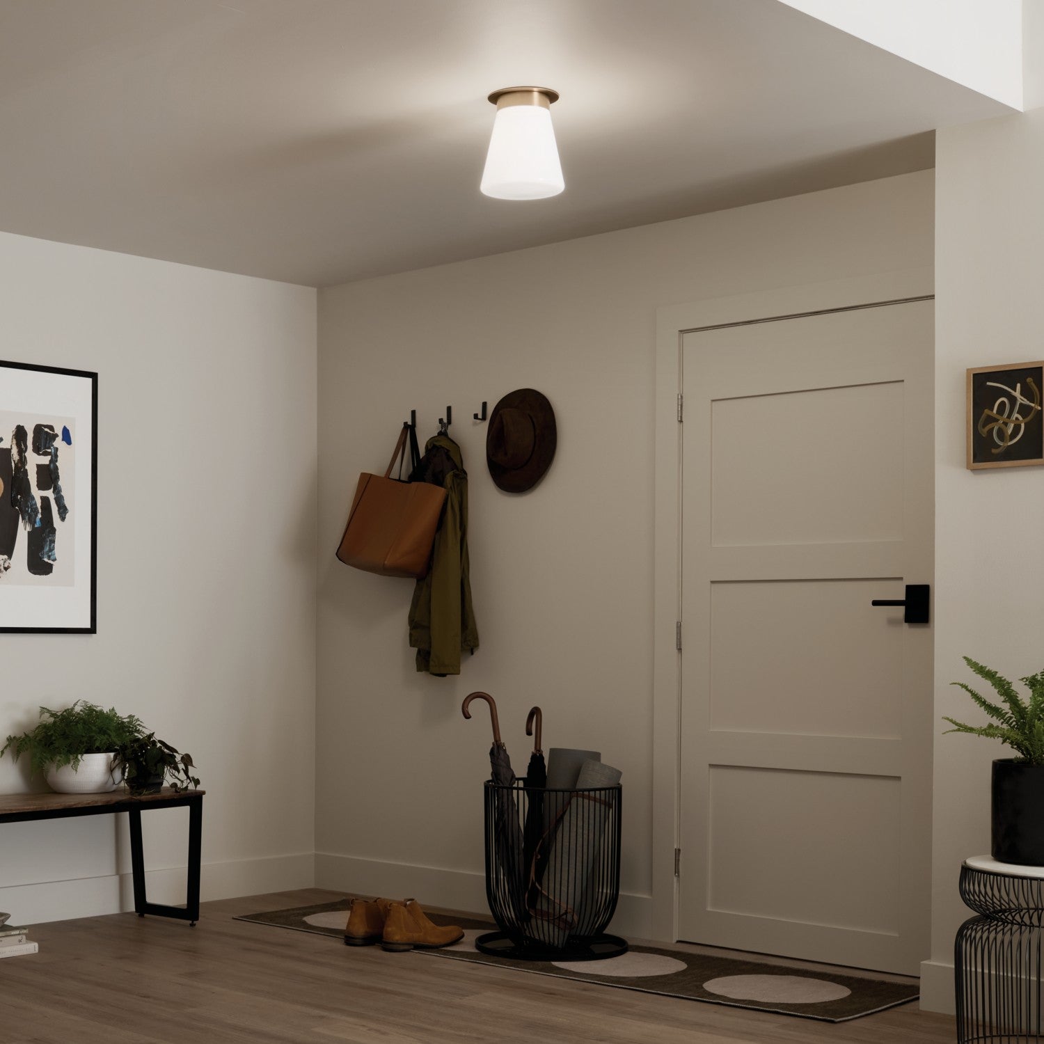 Kichler - 52585CPZ - One Light Flush Mount - Albers - Champagne Bronze