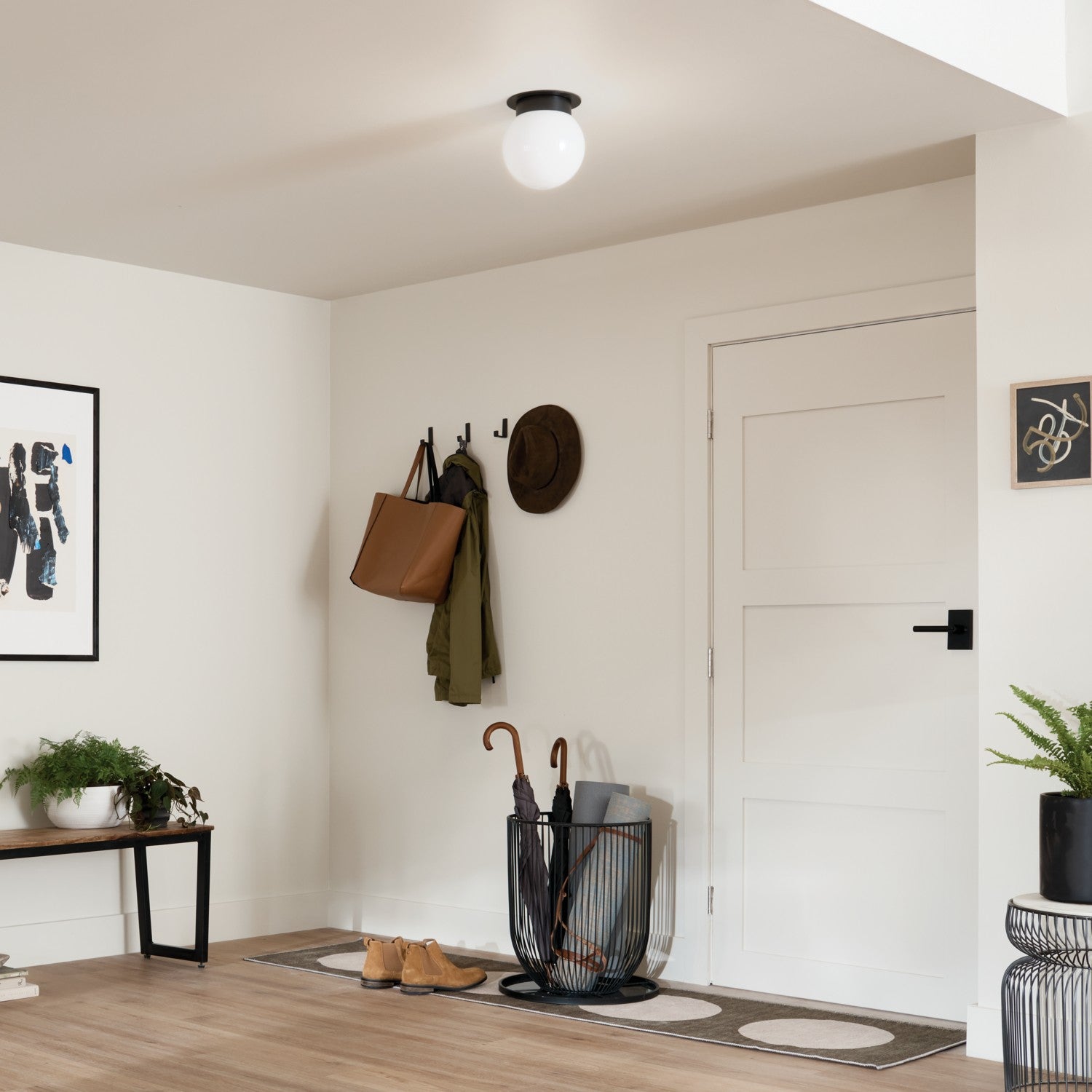 Kichler - 52586BK - One Light Flush Mount - Albers - Black
