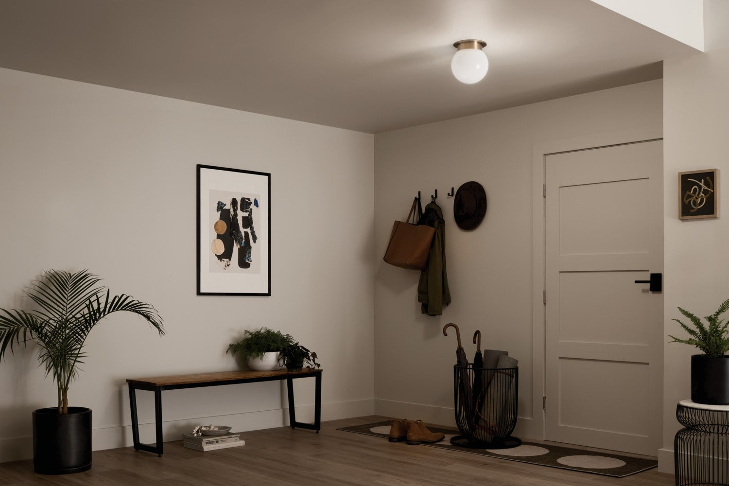 Kichler - 52586CPZ - One Light Flush Mount - Albers - Champagne Bronze