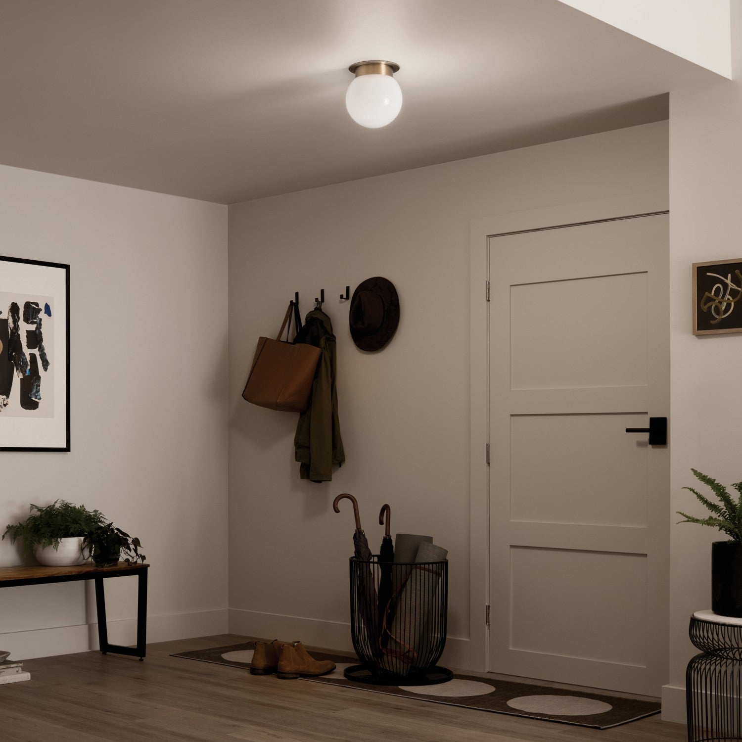 Kichler - 52586CPZ - One Light Flush Mount - Albers - Champagne Bronze