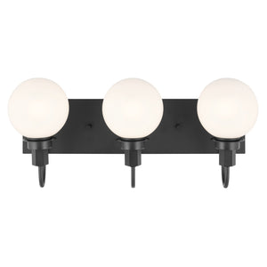 Kichler - 55151BK - Three Light Bath - Hex - Black