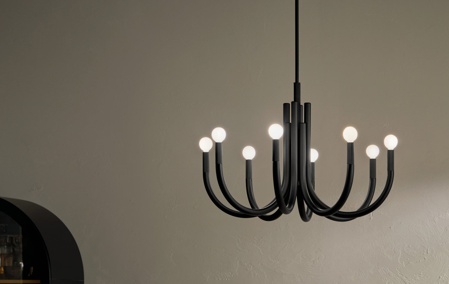 Kichler - 52550BK - Eight Light Chandelier - Odensa - Black