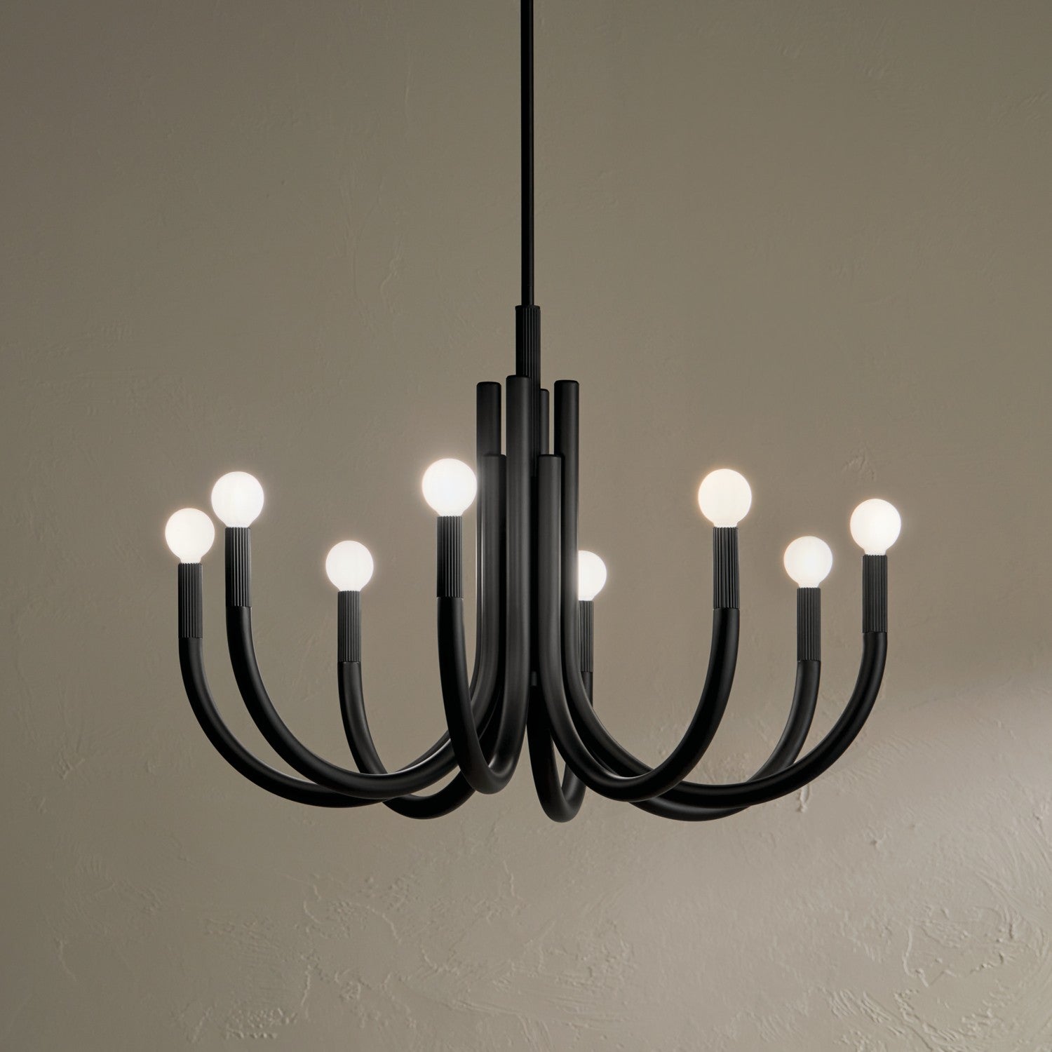 Kichler - 52550BK - Eight Light Chandelier - Odensa - Black