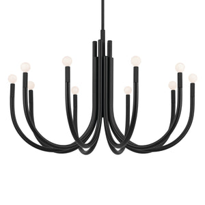 Kichler - 52551BK - Ten Light Chandelier - Odensa - Black