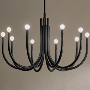 Kichler - 52551BK - Ten Light Chandelier - Odensa - Black