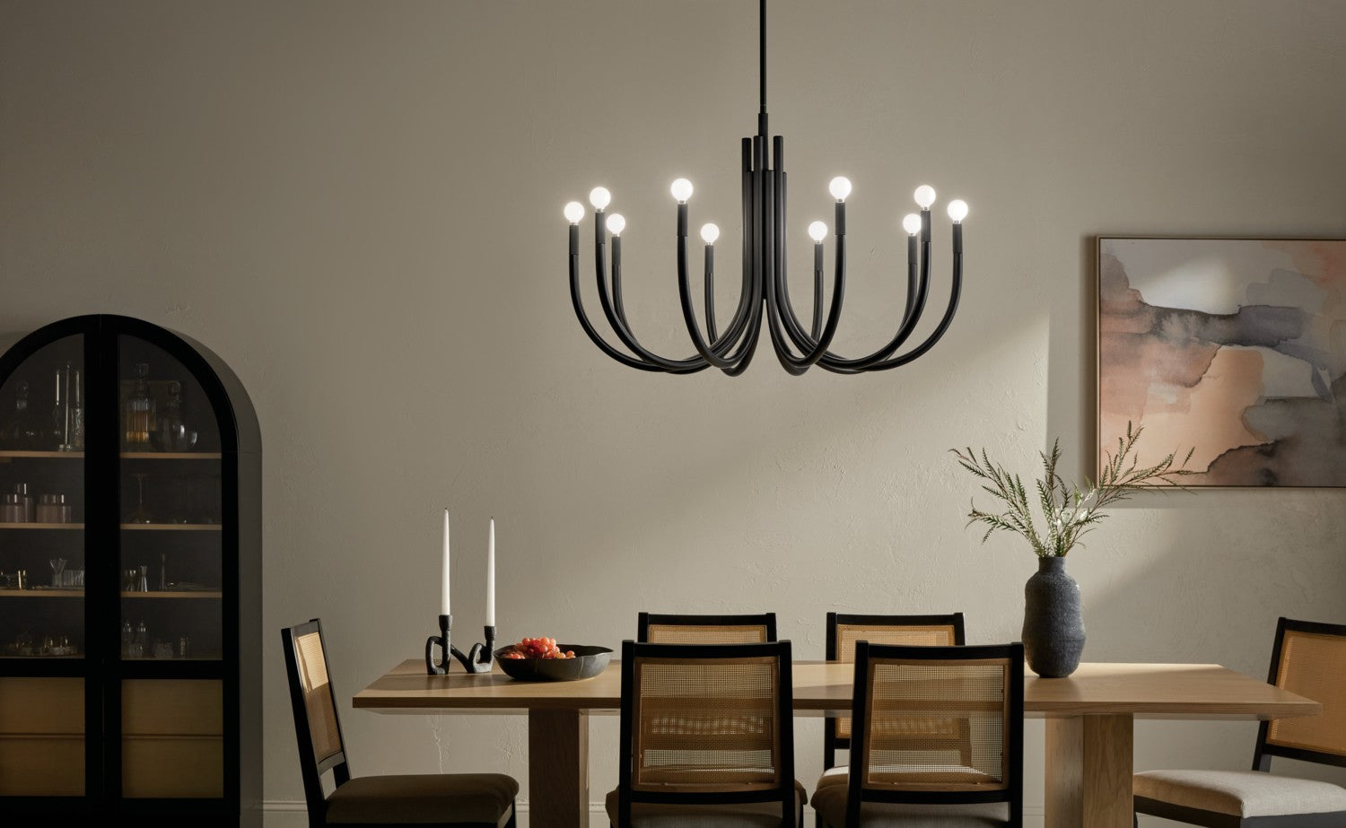 Kichler - 52551BK - Ten Light Chandelier - Odensa - Black