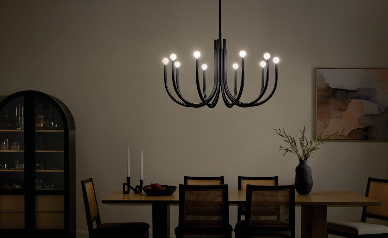 Kichler - 52551BK - Ten Light Chandelier - Odensa - Black