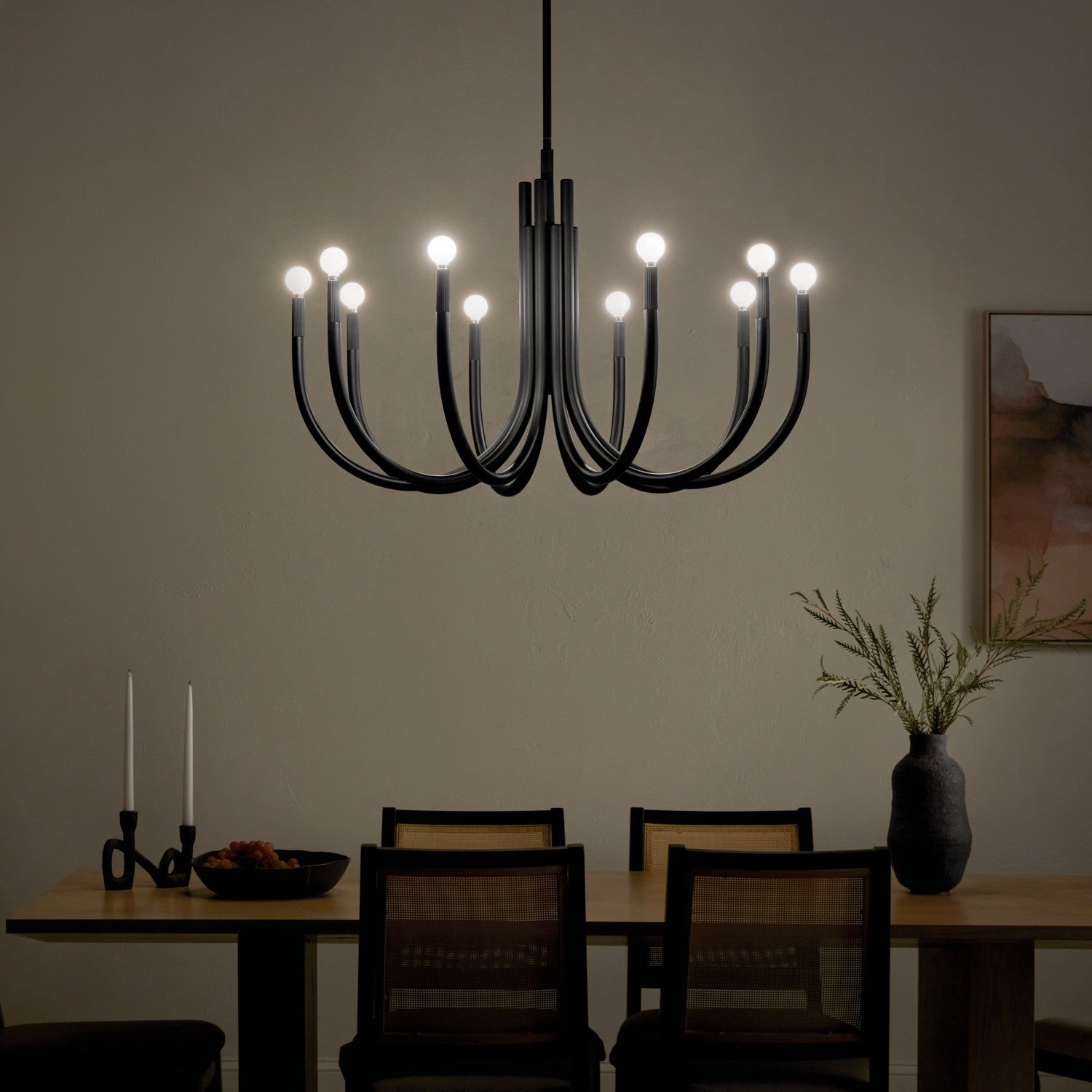 Kichler - 52551BK - Ten Light Chandelier - Odensa - Black