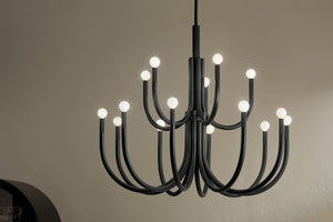 Kichler - 52552BK - 15 Light Chandelier - Odensa - Black