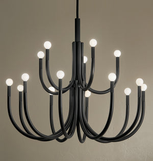 Kichler - 52552BK - 15 Light Chandelier - Odensa - Black