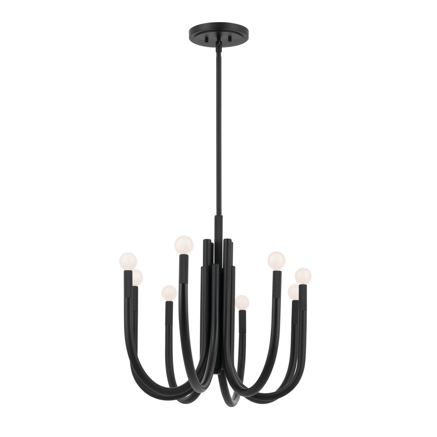 Kichler - 52553BK - Eight Light Chandelier - Odensa - Black