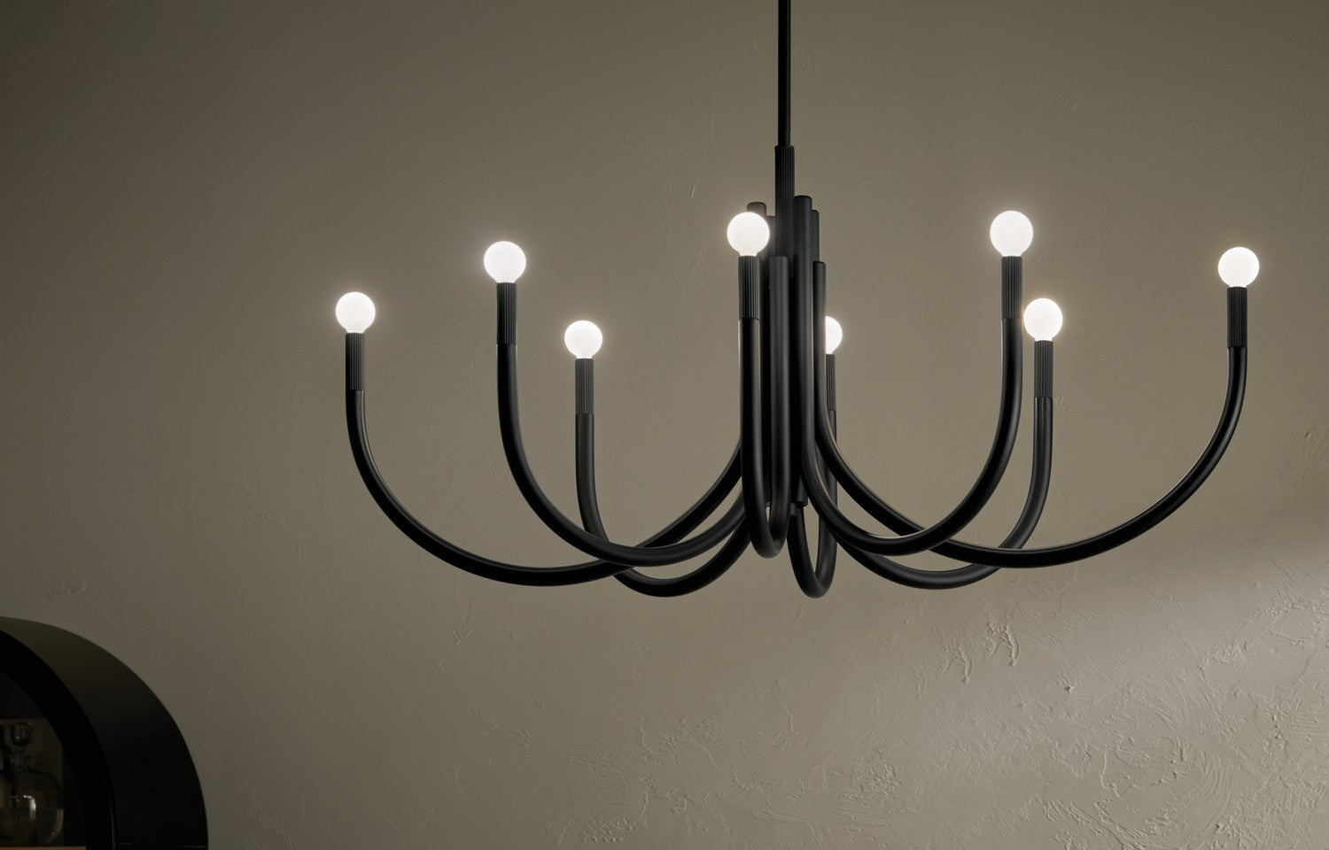 Kichler - 52553BK - Eight Light Chandelier - Odensa - Black