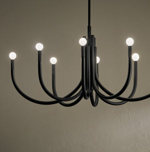 Kichler - 52553BK - Eight Light Chandelier - Odensa - Black