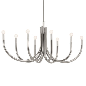 Kichler - 52553PN - Eight Light Chandelier - Odensa - Polished Nickel