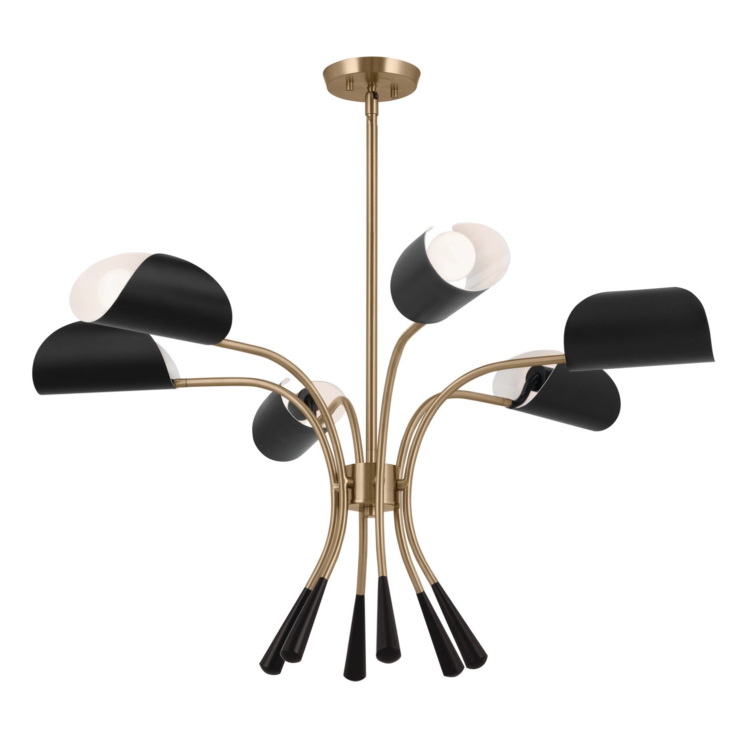 Kichler - 52559CPZBK - Six Light Chandelier - Arcus - Champagne Bronze
